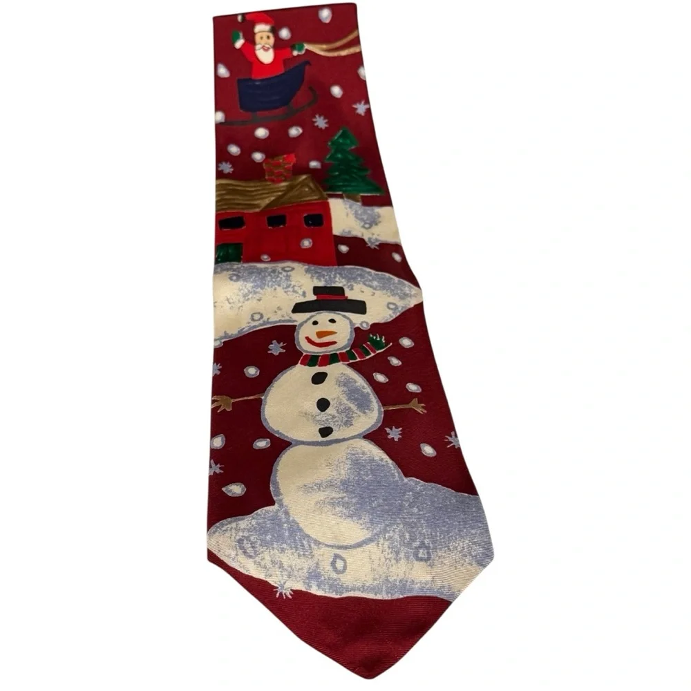 Save the children jingle bells 100% silk three men’s Christmas holiday ties